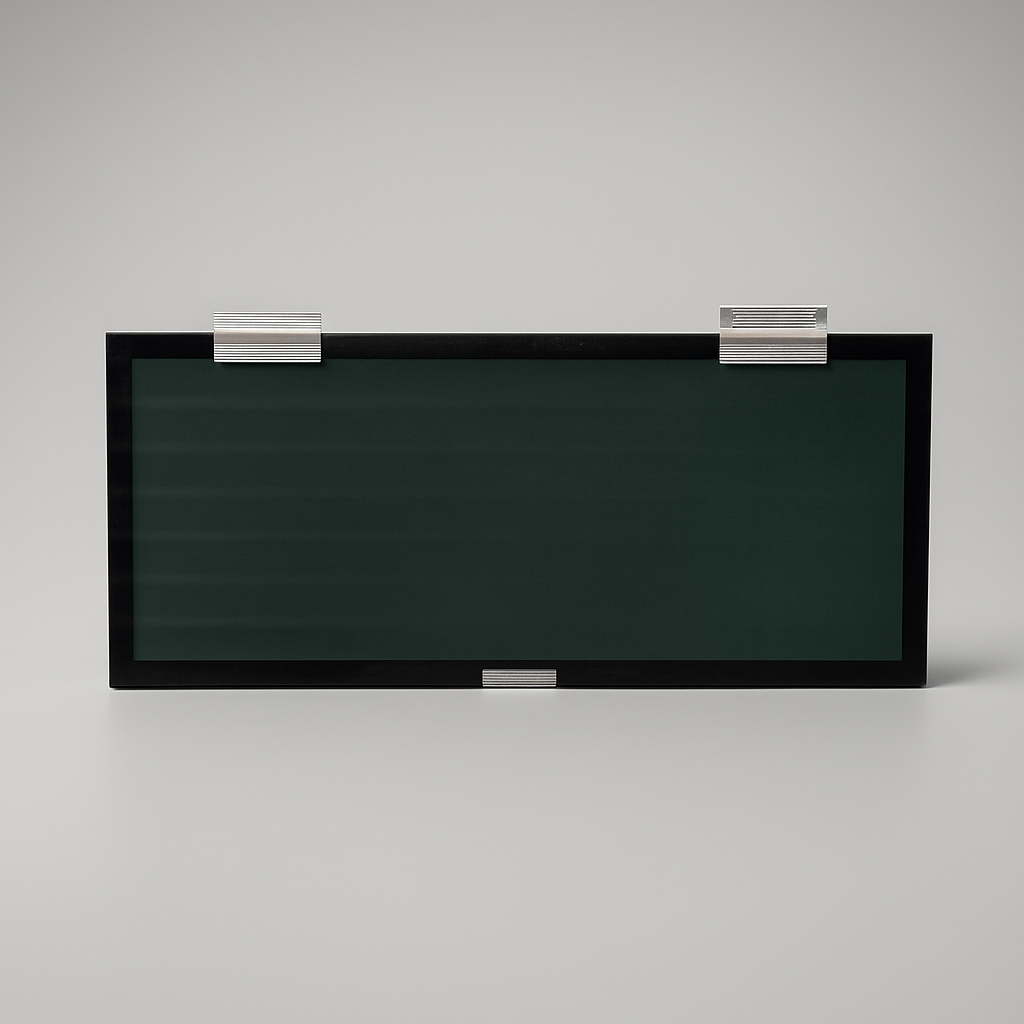 30″ × 14″ Tinted Glass Hinge Hunting Blind Window — The 30×14 tinted glass hinge — the most-popular combo-blind cutout.